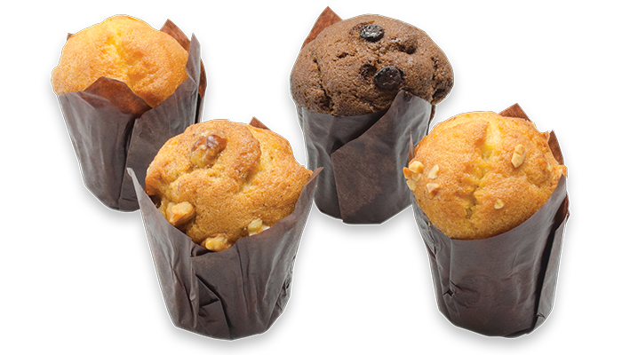 Mini Muffin Mix (plain; chocolate; walnut and honey; almond)