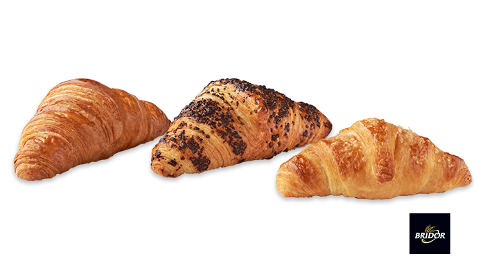 Assortment of mini croissants with filling