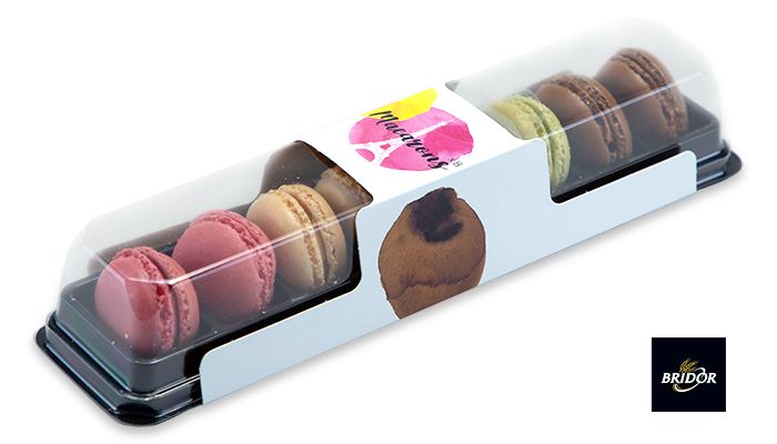  Blister pack of macarons classic flavours